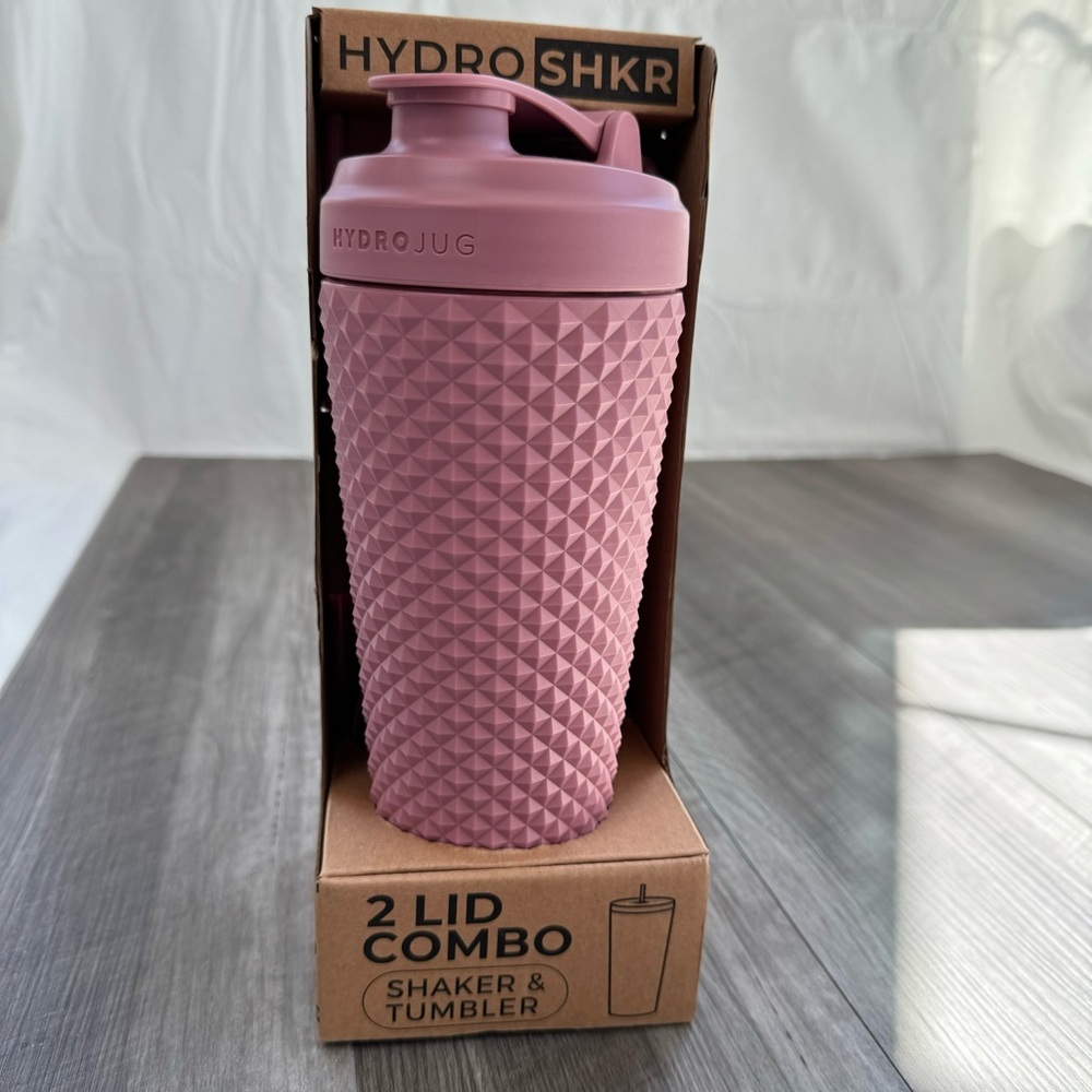 HYDRO SHAKER Studded • Dusty ROSE • 2 Lid Combo • New in Box!